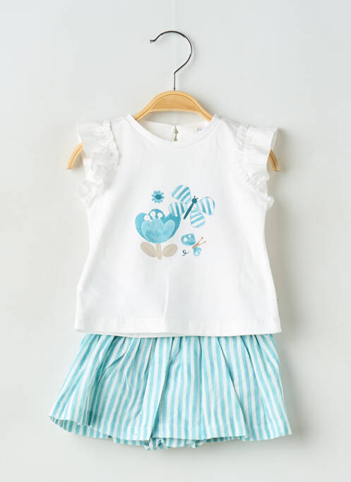 Ensemble jupe coupe cintrée blanc MAYORAL fille