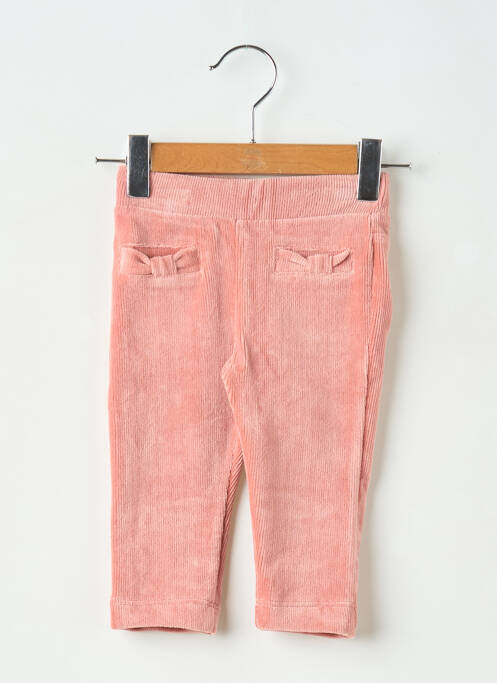 Pantalon slim tissage velours taille élastique rose MAYORAL fille