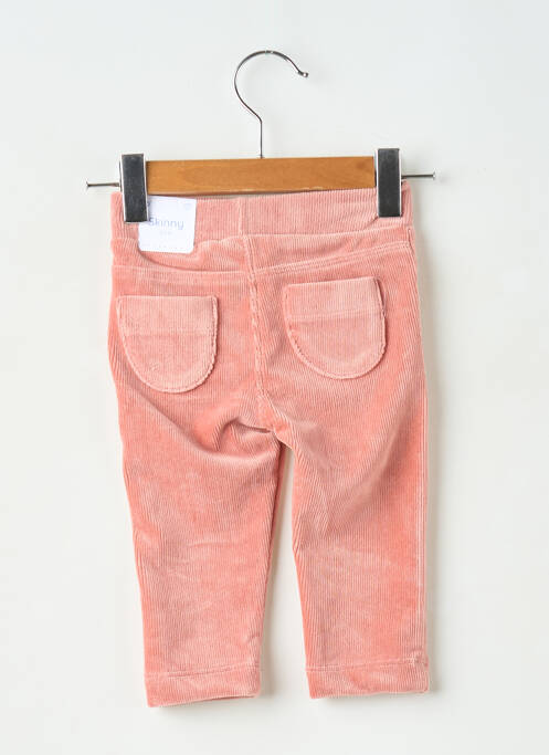 Pantalon slim tissage velours taille élastique rose MAYORAL fille