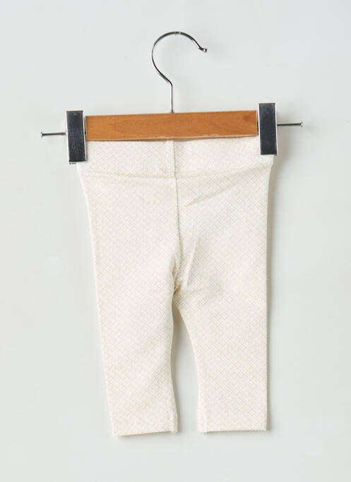 Legging stretch taille élastique blanc LEVV LABEL fille