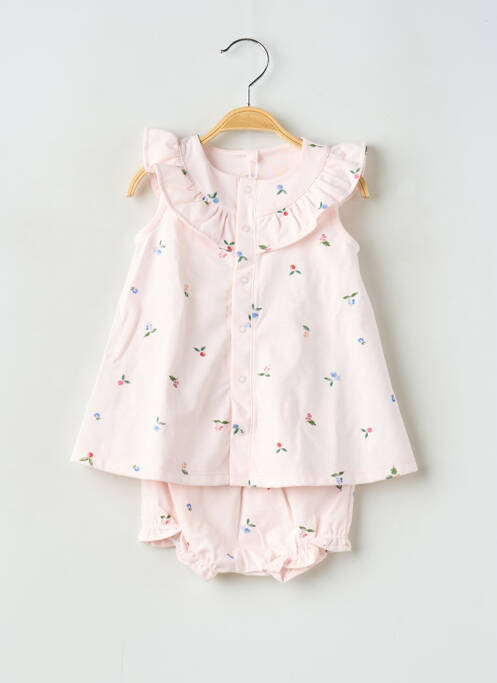 Ensemble short rose PETIT BATEAU pour fille