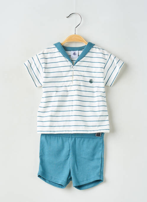 Ensemble short bleu PETIT BATEAU pour garçon