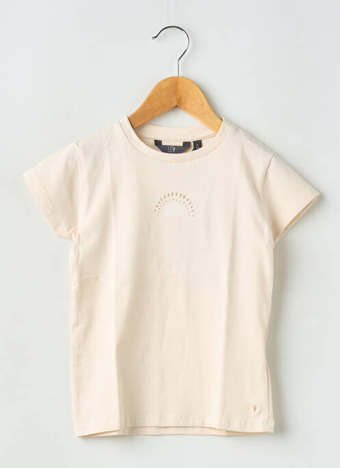T-shirt beige LEVV LABEL pour fille