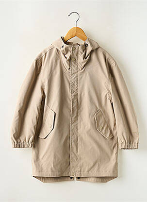Imperméable coupe droite a capuche beige IKKS fille