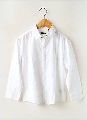 Chemise manches longues coupe droite blanc IKKS garçon