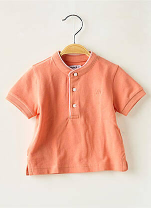 Polo coupe droite manches courtes orange MAYORAL garçon