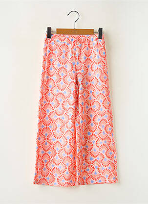 Pantalon flare imprimé fantaisie taille élastique rose GARCIA fille
