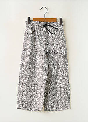 Pantalon flare imprimé fantaisie taille élastique noir IKKS fille