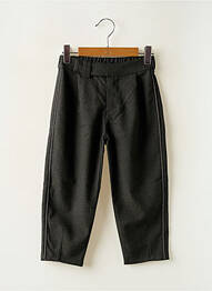 Pantalon droit poches taille élastique gris IKKS fille
