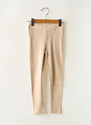 Legging slim taille élastique beige LEVV LABEL fille