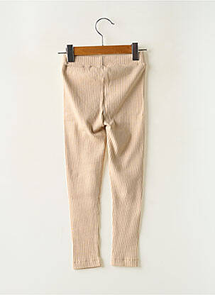 Legging slim taille élastique beige LEVV LABEL fille