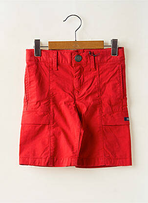 Bermuda fermeture zippée sous rabat boutonné rouge IKKS garcon