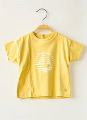 T-shirt jaune PETIT BATEAU pour garçon seconde vue