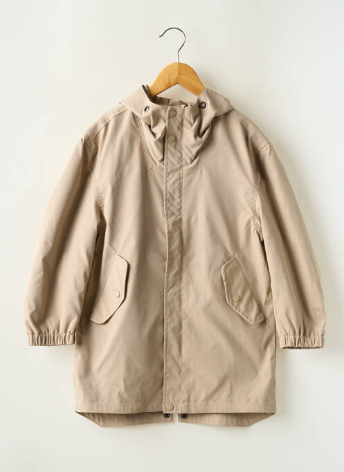 Imperméable coupe droite a capuche beige IKKS fille