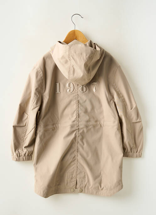 Imperméable coupe droite a capuche beige IKKS fille