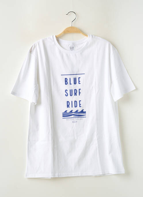 T-shirt coupe droite manches courtes blanc IKKS garcon