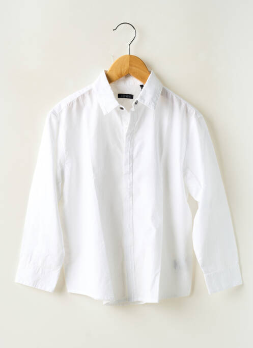 Chemise manches longues coupe droite blanc IKKS garcon