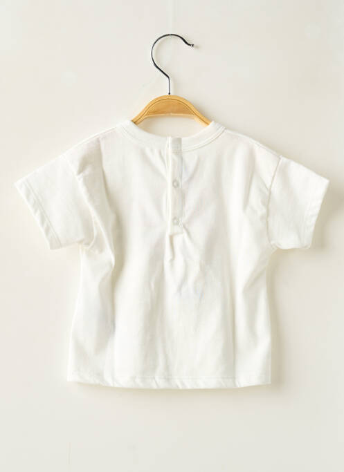 T-shirt coupe droite manches courtes blanc PETIT BATEAU fille