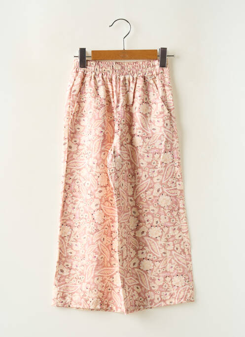 Pantalon flare imprimé fantaisie taille élastique rose IKKS fille