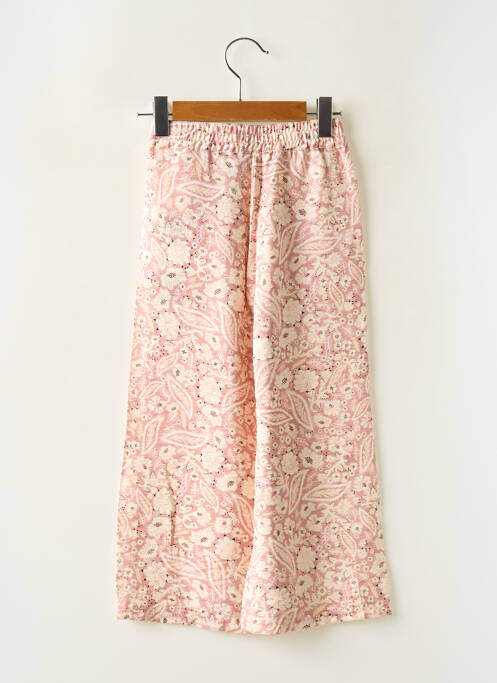 Pantalon flare imprimé fantaisie taille élastique rose IKKS fille