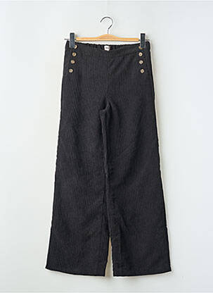 Pantalon droit coupe droite taille élastique noir ONLY fille