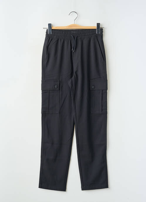 Pantalon cargo poches taille élastique noir IKKS garcon