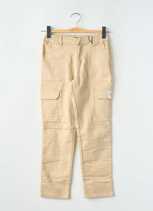 Pantalon cargo coupe droite taille élastique beige IKKS garcon