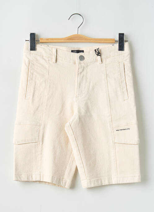 Bermuda fermeture zippée sous rabat boutonné beige IKKS garcon