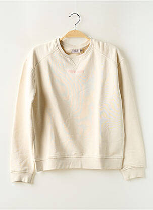 Sweat-shirt manches longues manches longues beige ONLY fille