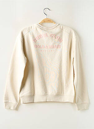 Sweat-shirt manches longues manches longues beige ONLY fille