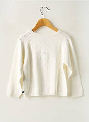 Gilet manches longues blanc PETIT BATEAU pour fille seconde vue