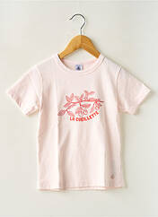 T-shirt rose PETIT BATEAU pour fille seconde vue