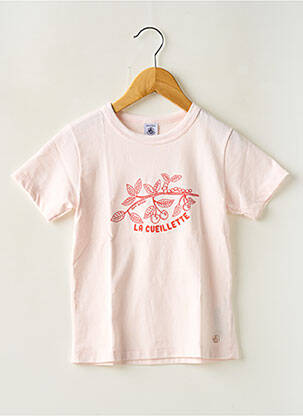 T-shirt rose PETIT BATEAU pour fille