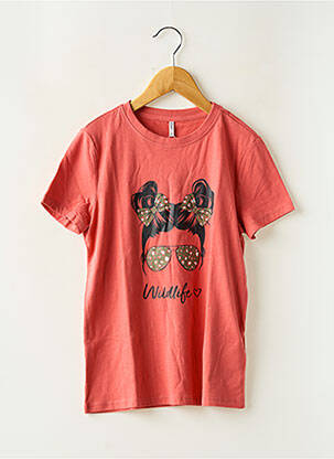 T-shirt rouge ONLY pour fille