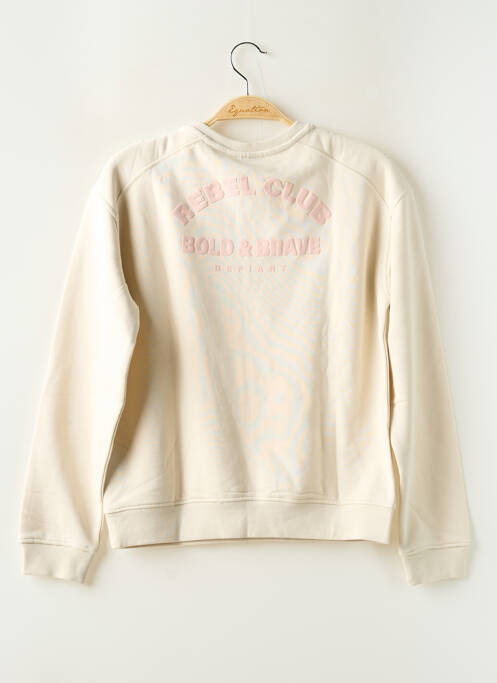 Sweat-shirt manches longues manches longues beige ONLY fille