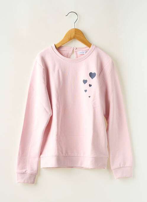 Sweat-shirt tissage jersey manches longues rose NAME IT fille
