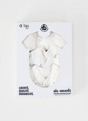 Body lingerie imprimé fantaisie blanc PETIT BATEAU enfant