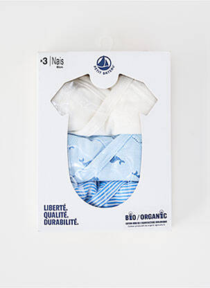 Body lingerie imprimé fantaisie bleu PETIT BATEAU garcon
