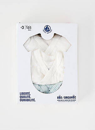 Body lingerie imprimé rayures vert PETIT BATEAU garcon