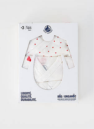 Body lingerie blanc PETIT BATEAU pour enfant