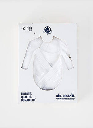 Body lingerie blanc PETIT BATEAU pour enfant