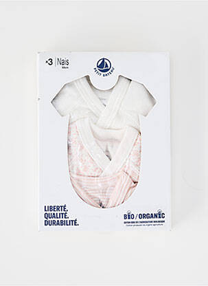 Body lingerie blanc PETIT BATEAU pour fille