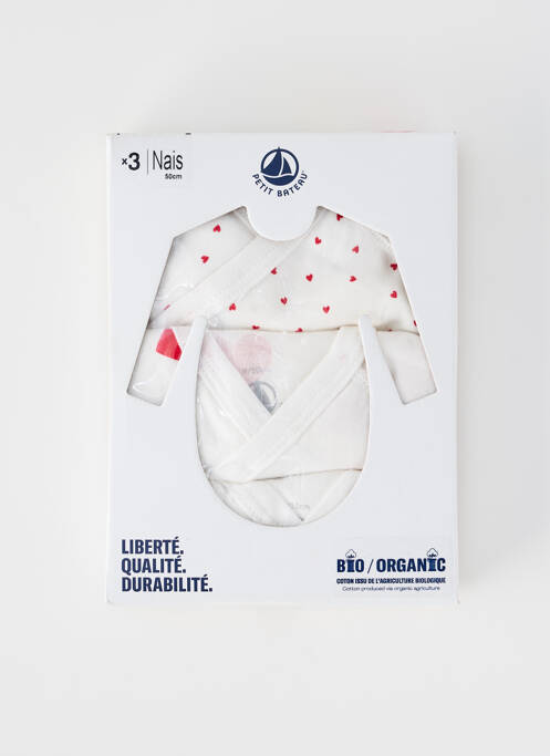Body lingerie blanc PETIT BATEAU pour enfant