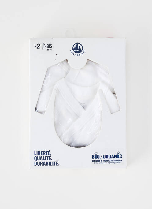 Body lingerie blanc PETIT BATEAU pour enfant
