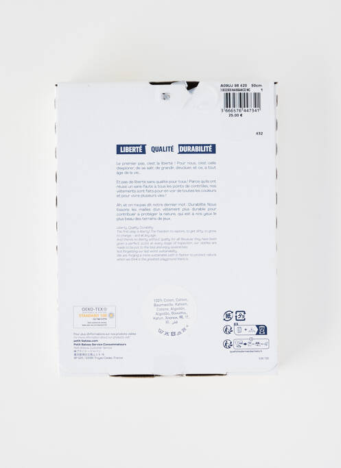 Body lingerie blanc PETIT BATEAU pour fille