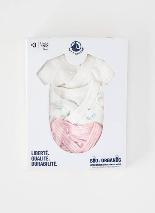 Body lingerie rose PETIT BATEAU pour fille