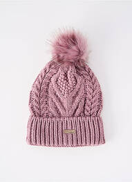 Bonnet maille grosse maille rose NAME IT fille