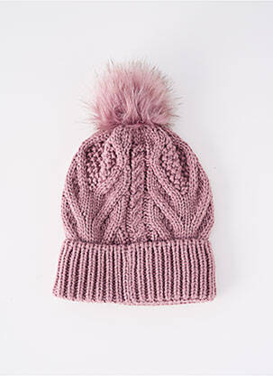Bonnet maille grosse maille rose NAME IT fille