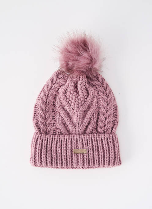 Bonnet maille grosse maille rose NAME IT fille