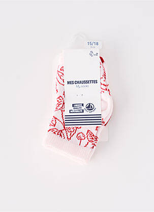 Chaussettes imprimé fantaisie rouge PETIT BATEAU fille